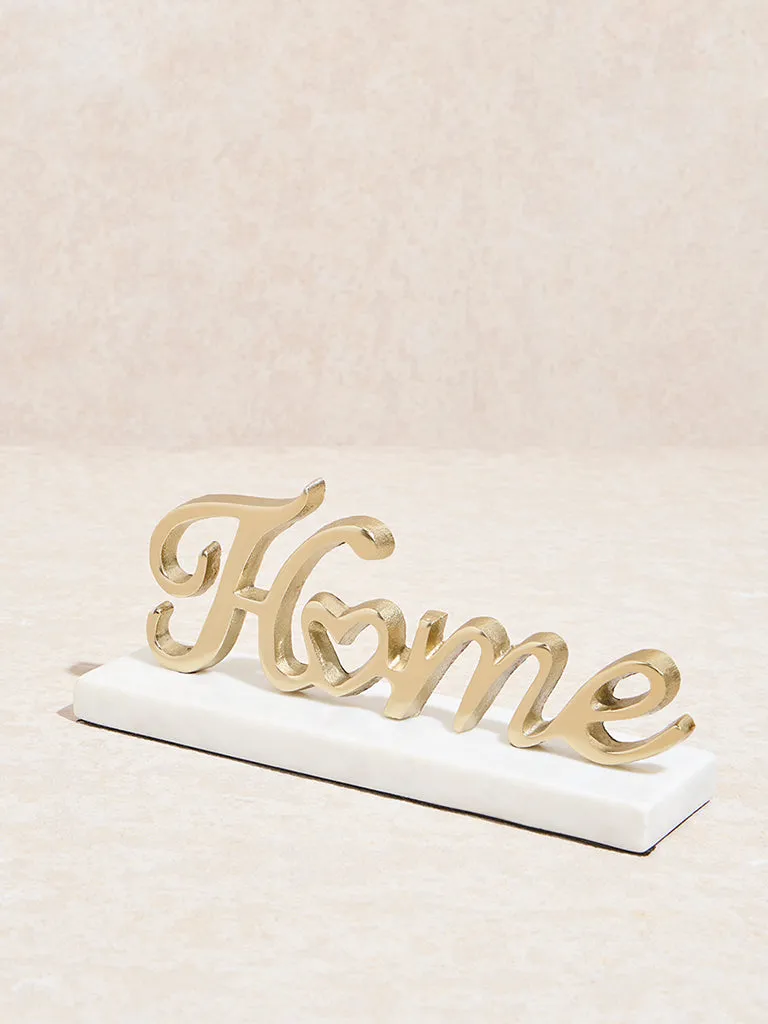 Westside Home Gold Text Design Decorative Accessory