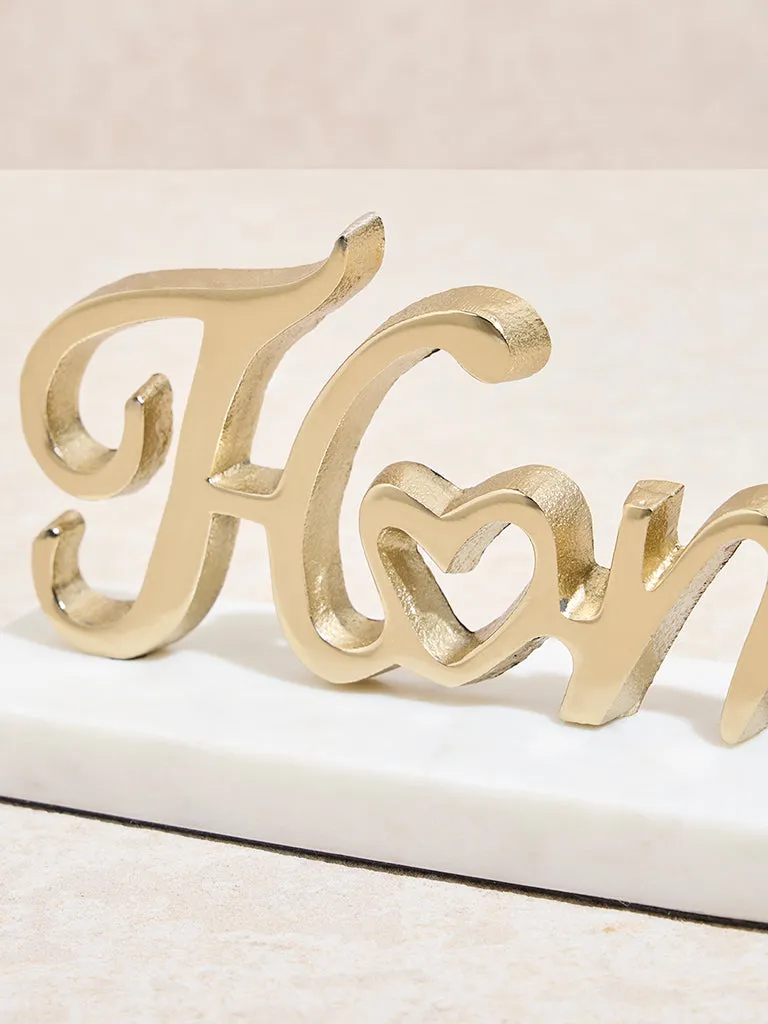 Westside Home Gold Text Design Decorative Accessory