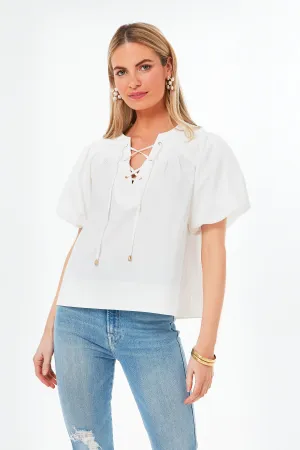 White Tie Front Robbie Top